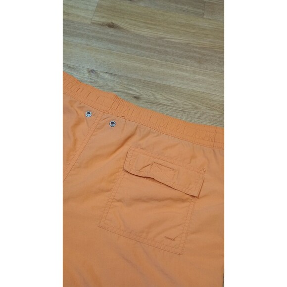 VTG POLO Ralph Lauren Board Shorts Mens Large Orange Nylon Little Pony Trunks 38 - Picture 14 of 16